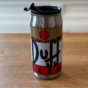 Universal Studios The Simpsons Duff Beer Stainless Steel Tumbler - Never Used!